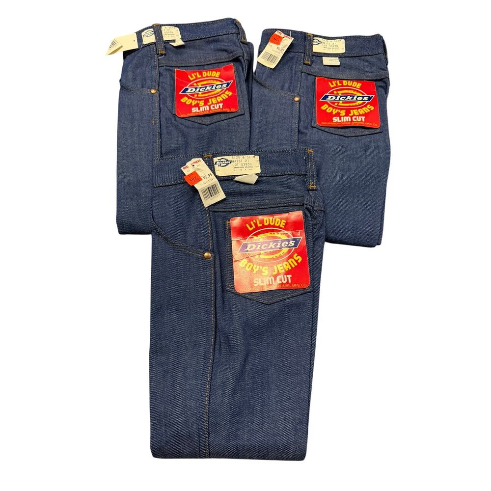 Vintage Dickies Li'l Dude Boy's Slim Cut Jeans Size 6 Slim NWT